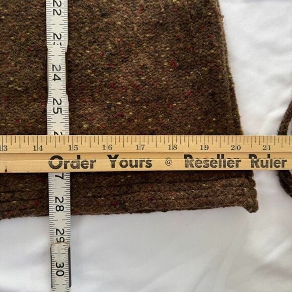 Vintage Wool Button Cardigan Sweater Petite Medium Fit Small Brown Fairycore - Picture 6 of 10